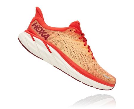 Hoka One One Clifton 8 - Sapatos Ortopédicos Homem Laranja | PT-6M5XSD2